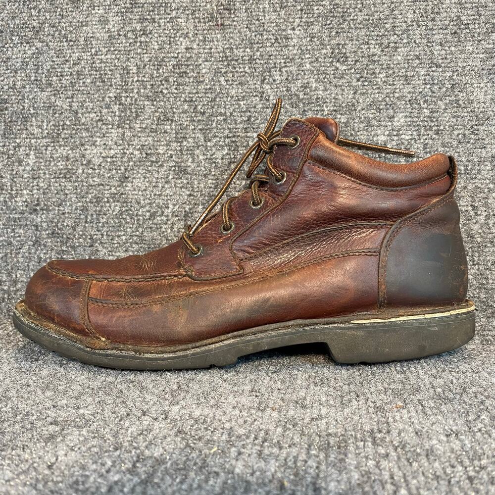 Danner Bull Run Moc Toe Leather Work Boots Brown Leather Goretex Men 10.5 Vibram